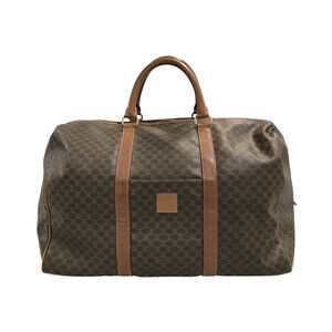 Celine Boston Macadam Shoulder Bag Tan